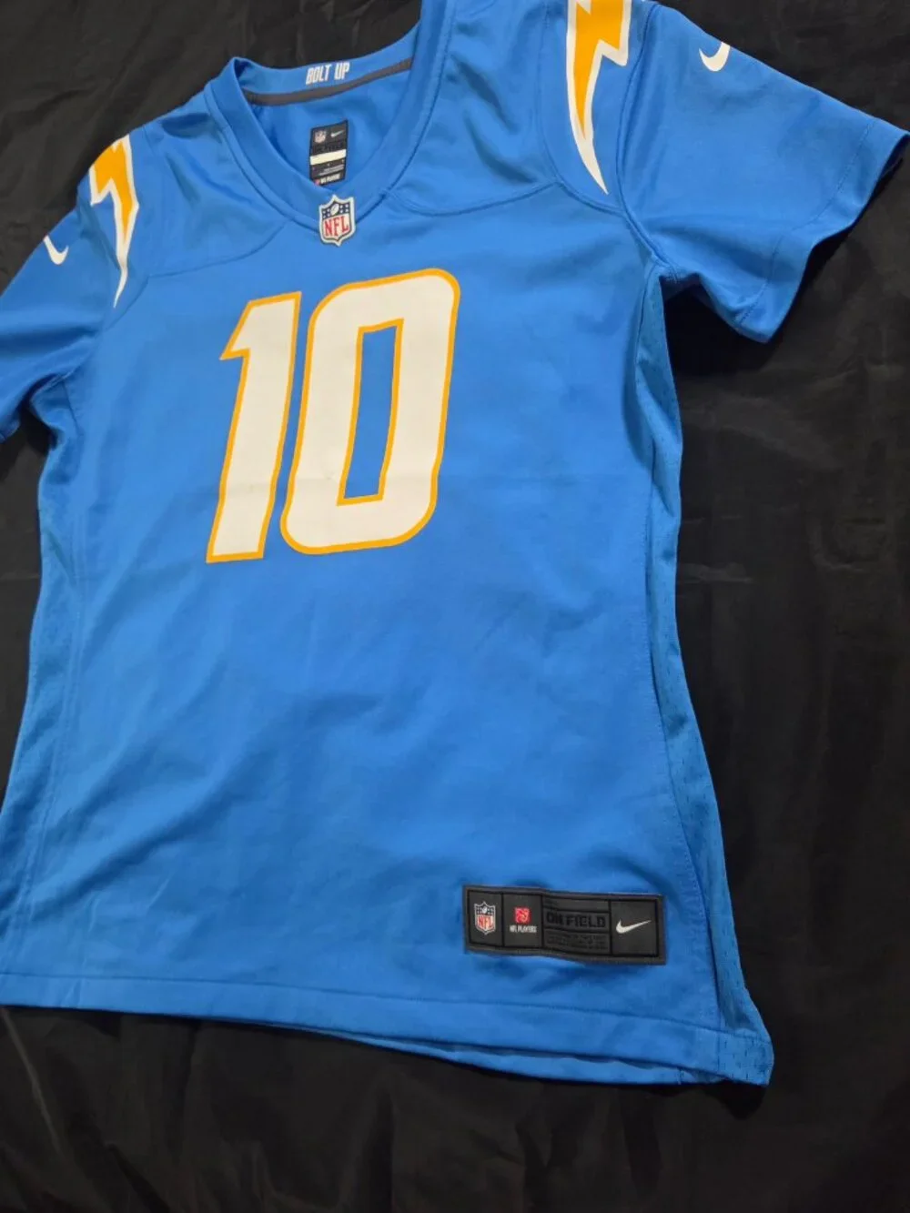Nike Justin Herbert #10 Los Angeles Chargers Jersey Women's Size Large Blue NFL
